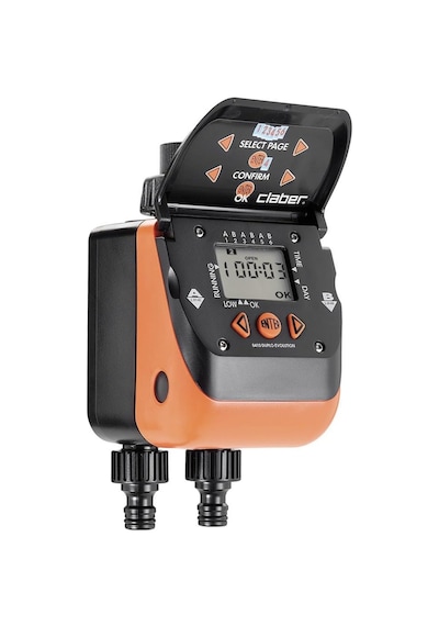 Claber 8410 Aquadue Duplo Evolution İki Çıkışlı Sulama Zamanlayıcı