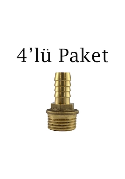 Brio Hava Hortum Erkek Rekoru 1/2 12mm 4'lü Paket 1/2