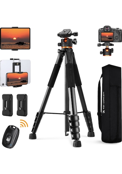 K&f Concept 190cm Alüminyum Tripod S255a3+bh-36 - 8kg Taşıma Kapasitesi