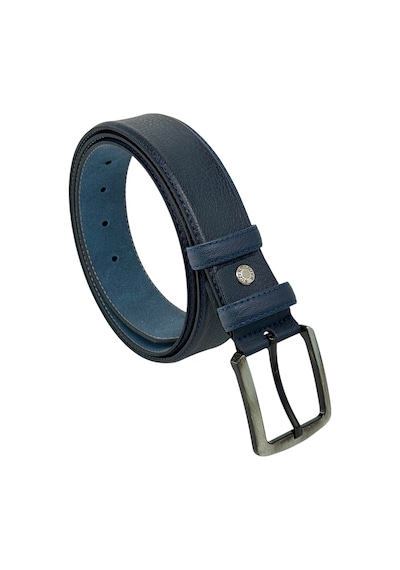 Süzer Deri 4 Cm. Klasik Model Suni Deri Düz Renk Kenarları Dikişli Erkek Kemer Lacivert Lacivert