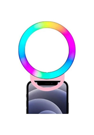 Şarjlı Aynalı Rgb Renkli Ring Light Selfie Işığı