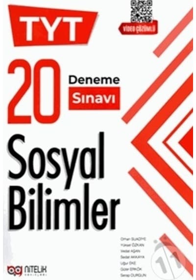 Nitelik Yayınları Tyt Sosyal Bilimler 20 Deneme Sınavı