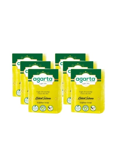 Agarta Doğal El Yapımı Kükürt Sabunu 6 x 150 G