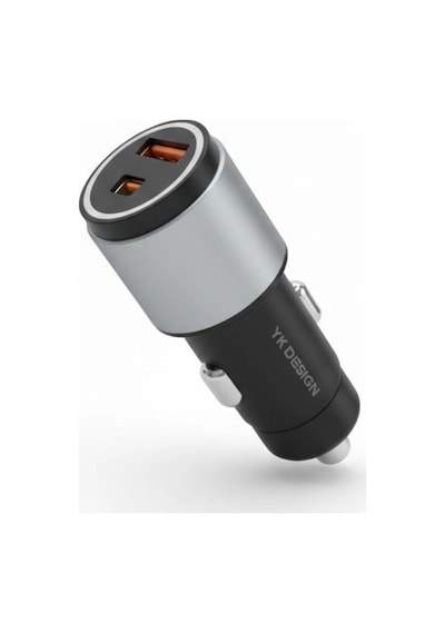 Araç İçi Çakmaklığa Takılantype-c Ve Usb Girişli 2 Portlu Hızlı Şarj Adaptörü