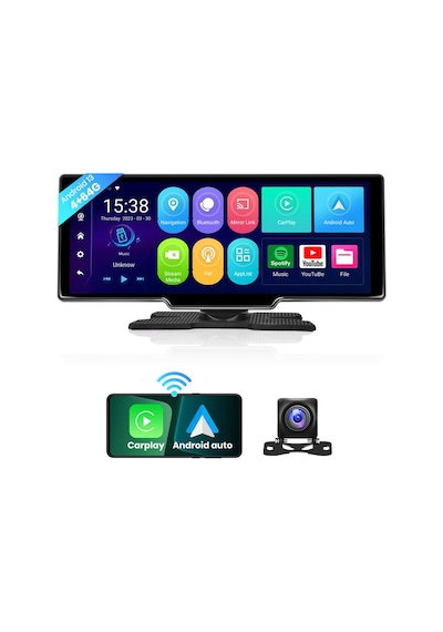 Dark 10" Android 13, Play Store, CarPlay&Android Oto Araç Ekranı