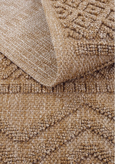 Cool Halı Mirage Kahverengi Bohem Kilim Kaymaz Yıkanabilir Geometrik Desen Oturma Odası Şönil Kilim