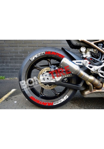 Lastik Yazısı Speedhunters Çift Renk 4 Adet Araç Motorsiklet Lastik Sticker Etiket
