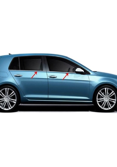Vw Golf 7 Krom Cam Alt Çıta 4 Kapı P.çelik 2012-2019 Arası