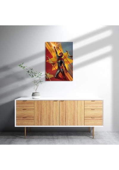 Cakasepetim Uçaklar Yarışan Kaptan Marvel Ahşap Mdf Tablo