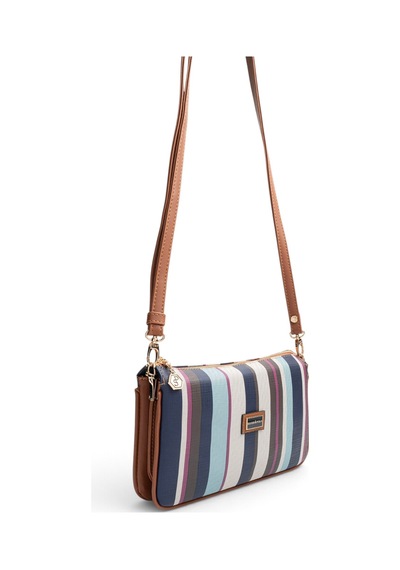 Silver & Polo Silver Polo Mix - Taba Ekose Kadın Çapraz Çanta Sp1291
