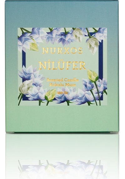 Nurxos 9688 Nilüfer Kutulu 2 Adet Kokulu Mum + Freshener Oda Spreyi
