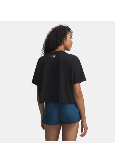 Under Armour Rival Boxy Tee Solid Kadın T-shirt-33322 Siyah