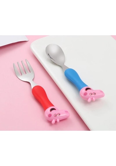 Peppa Pig Çatal Kaşık Seti - Çocuklar İçin