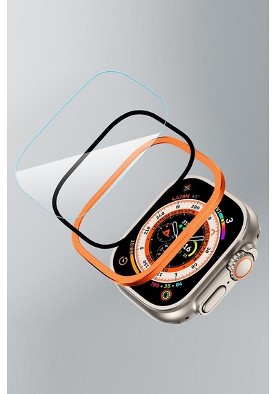 Apple Uyumlu Watch  Ultra 1 / 2 / 3   49mm Safir Titanyum Saat Ekran Koruyucu