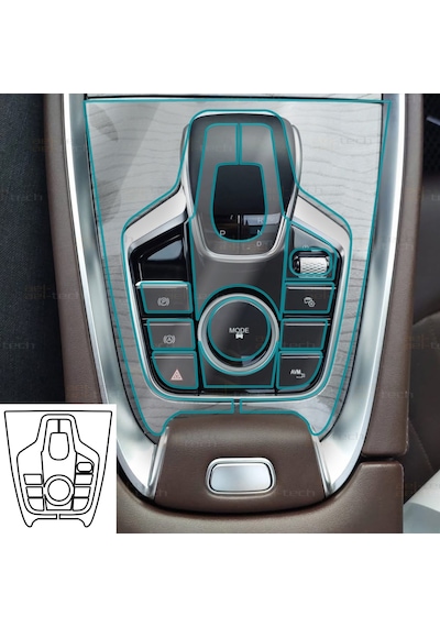 Chery Tiggo 8 Pro Max Uyumlu Orta Konsol Piano Black Tpu Koruyucu 2024-2025