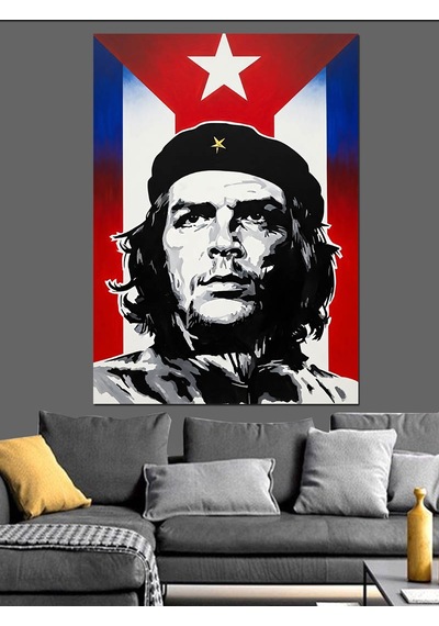 Ahşap Tablo Che Guevara Portre Çizimi