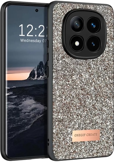 Onegif Xiaomi Redmi Note 14 Pro 4g Bright Simli Kapak - Gold Altın