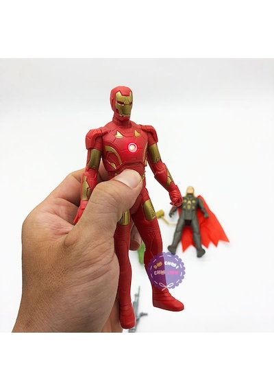 Hulk Thanos Örümcek Adam Ironman Oyuncak 5 Li Set  14  Cm