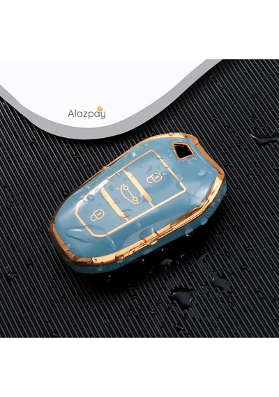 Peugeot 208 308 508 2008 3008 5008 Tpu Anahtar Kılıfı Sustasız - Kırmızı Gold