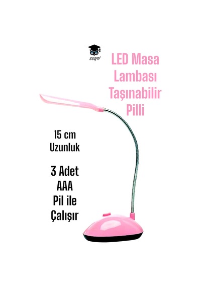 Mini Katlanabilir Led Masa Lambası Pilli
