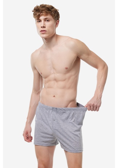 Malabadi Erkek Gri 3'lü Premium Collection Geniş Kalıp Modal Büyük Beden Boxer 3m254