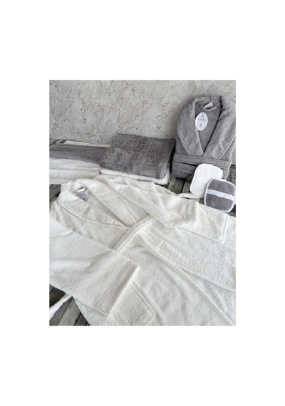 Sarra Bamboo Aile Bornoz Seti L-m Beden Gri - 936813831 Gri - 936813831 Gri