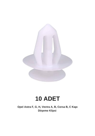Opel Astra F, G, H, Vectra A, B, Corsa B, C Kapı Döşeme Klipsi 10 Adet