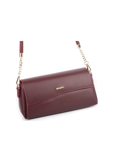 Nas Bag Kadın Sade Şık Omuz Ve Çapraz Çanta En 24 Cm Boy 12 Cm Bordo Diğer