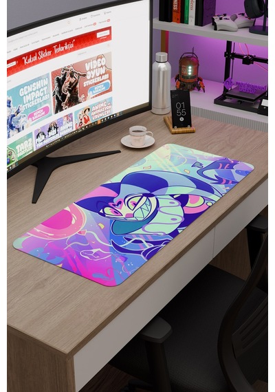 Helluva Boss Kaymaz Dikişli Kauçuk Oyuncu Mousepad V3 - 70x30 Xl Gaming Mouse Pad Fare Altlığı