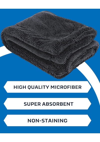 Roro Auto Atlantic 1600 Gsm Mikrofiber Araç Kurulama - Silme Bezi Lacivert 42x42cm
