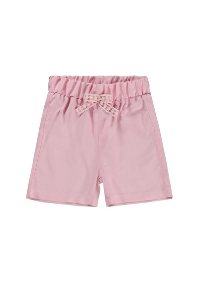 Civil Baby Bel Fiyonklu Düz 6-18 Ay Şort - Pembe Soft Pembe