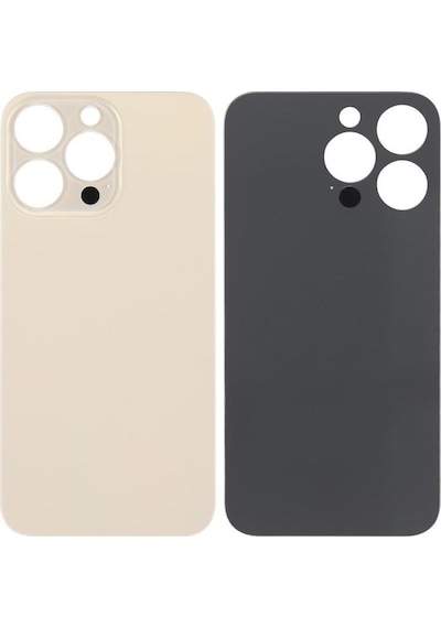 Apple Uyumlu iPhone 13 Pro Arka Pil Batarya Kapağı - Lens Hariç Gold
