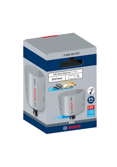 Bosch Pro 67 Mm Pc Delik Testeresi Hss %8 Kobalt 2608594397