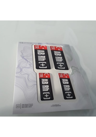 Kan Grubu Kask Set Damla Sticker Etiket