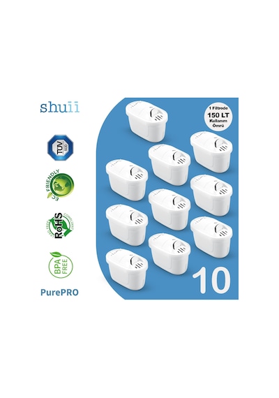 Purepro I Su Arıtma Sürahisi Filtresi 10 Adet Filtre I Jugg Ve Brita Maxtra + Pro İle Uyumlu