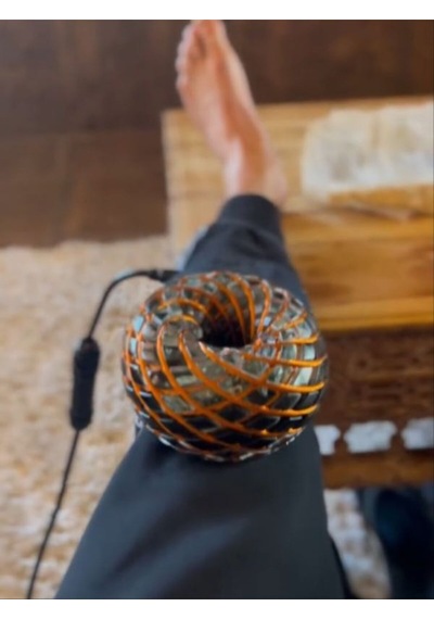 Z Torus Energy Rodin Coil Sitrin Doğal Taş 15cm Pemf Sarı