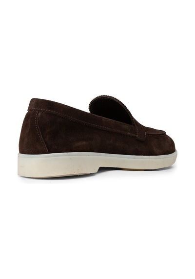 Deery Kadın Hakiki Süet Kahverengi Loafer Ayakkabı - 02039zkhvc01