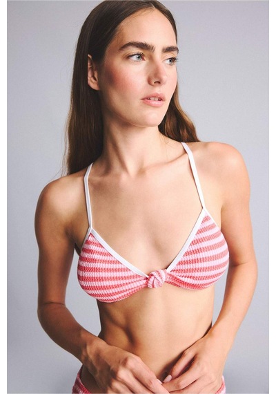 Defacto Regular Fıt Kırışık Dokulu Pembe Bikini Üstü G7027ax26smpn69 Pembe-pn69
