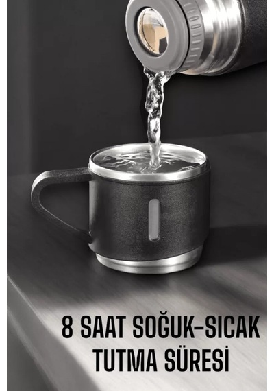 Home 500 Ml Kapasiteli Taşınabilir Basınçlı Termos Seti Günlük Kullanım İçin İdeal