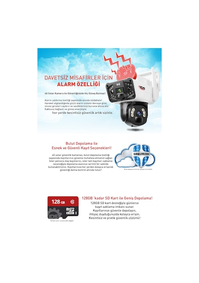 Ids -14mp - Gece Görüşlü - Solar Kamera - Güneş Ejerjili Kamera - 360 - Güvenlik Kamerası