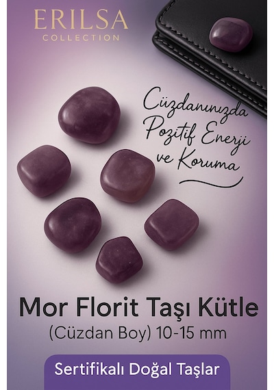 Sertifikalı Doğal Mor Florit Taşı Kütle 10-15 Mm Pozitif Enerji