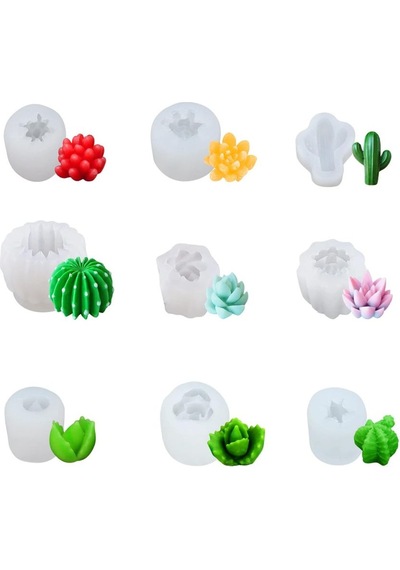 3d Silikon Mum Ve Pasta Kalıbı 9 Adet Diğer