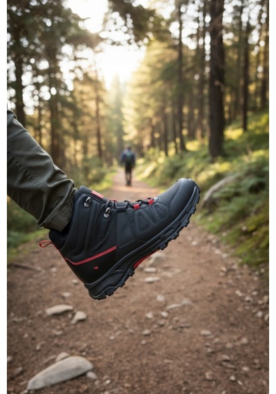 Enoch Erkek Siyah Kırmızı Waterproof Yüksek Bilekli Outdoor Trekking Ve Doğa Botu Siyah - Kırmızı Enoch Erkek Siyah Kırmızı Waterproof Yüksek Bilekli Outdoor Trekking Ve Doğa Botu Siyah - Kırmızı