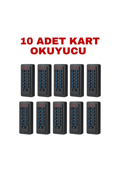Sr-206 Em-w Ip68 Su Geçirmez Kartlı Ve Şifreli Geçiş Sistemi Proximity Rfıd Kart Okuyucu 125 Khz 10 Adet