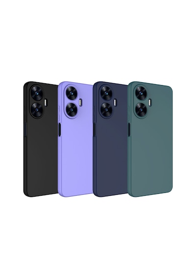 Zore Realme C55 Kılıf Nvth Mara Lansman Kapak - Siyah