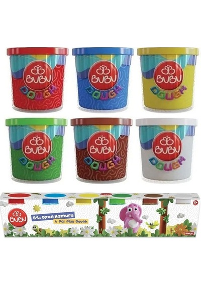 Oyun Hamuru 6 Renk 1 Paket 6 Lı Oyun Hamuru 600 Gr Canlı Renkler Çok Renkli