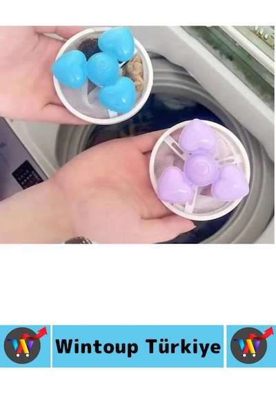 Çamaşır Makinesi Temizlenebilir Tekrar Kullanılabilir Yüzen Tüy Toz Kıl Saç Toplayıcı Filtre 2 Adet Çok Renkli
