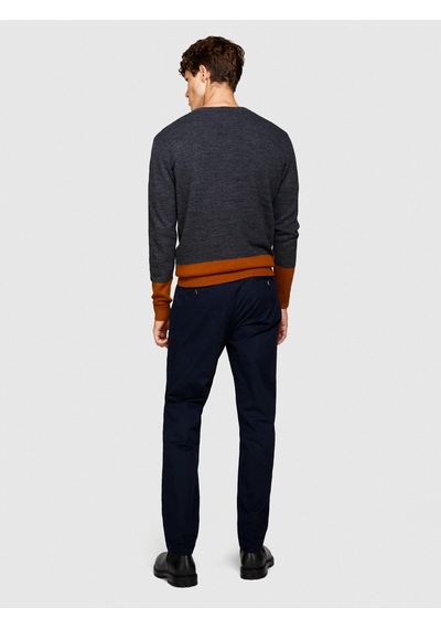 Sisley Esnek Slim Fit Chino Pantolon Erkek Lacivert Pantolon - 323a4jgcsf03e