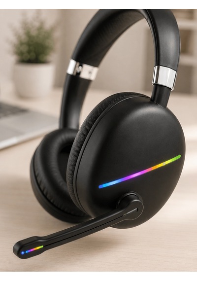 Rgb Işıklı Bluetooth Mikrofonlu Kulaklık Uzun Süreli Kullanım Typ