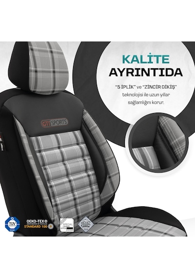 Otom Gti Sports Design Ekstra Destekli Oto Koltuk Kılıfı 553166328